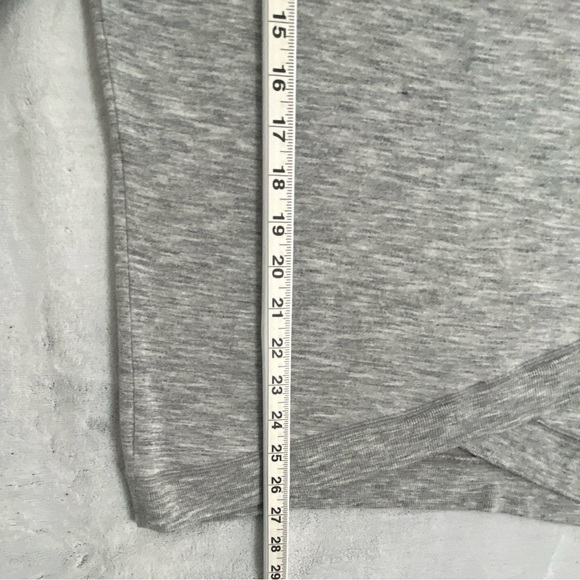 Athleta Cross Front Long Sleeve Top Gray Sz Medium - Picture 7 of 7